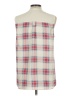 Fervour 100% Polyester Plaid Ivory Sleeveless Blouse Size L - photo 2