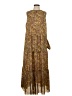 Max Studio 100% Polyester Paisley Brown Tan Casual Dress Size 1 (estimated) - photo 1