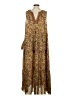Max Studio 100% Polyester Paisley Brown Tan Casual Dress Size 1 (estimated) - photo 2