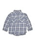 Next 100% Cotton Plaid Blue Long Sleeve Button-Down Shirt Size 4 - 5 - photo 1