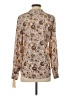 Calvin Klein 100% Polyester Paisley Tan Long Sleeve Blouse Size S - photo 2
