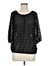 Cali Black 3/4 Sleeve Blouse Size M - photo 1