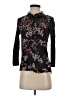 White Stuff Floral Black Long Sleeve Blouse Size 2 - photo 1