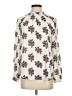 Ann Taylor LOFT 100% Polyester Floral Ivory Long Sleeve Blouse Size S - photo 1