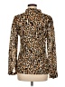 Tory Burch Animal Print Brown Long Sleeve Blouse Size 6 - photo 2