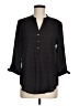 Carolina Belle 100% Polyester Black 3/4 Sleeve Blouse Size 6 - photo 1
