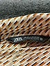 Zara Houndstooth Tan Long Sleeve Blouse Size XS - photo 7