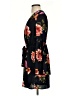 Ivy 100% Polyester Floral Black Casual Dress Size S - photo 5