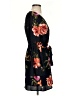 Ivy 100% Polyester Floral Black Casual Dress Size S - photo 4