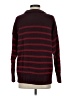 Ann Taylor LOFT Stripes Burgundy Pullover Sweater Size S - photo 2