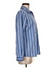Shein Stripes Blue Long Sleeve Blouse Size 6 - photo 4