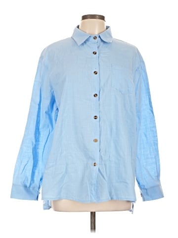Unbranded Long Sleeve Button-Down Shirt (view 1)