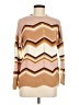 Full Circle Trends With Love 100% Acrylic Chevron-herringbone Tan Pullover Sweater Size M - photo 1