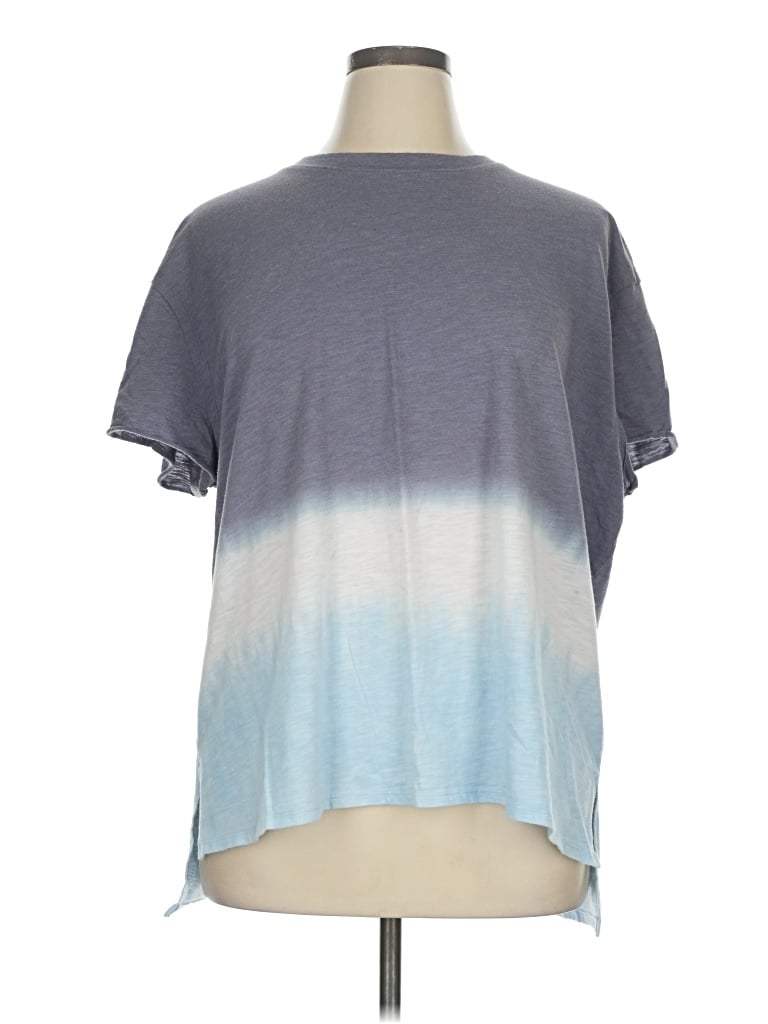 Pre-owned Time And Tru Short Sleeve T-shirt In Blue