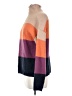 Mystree Color Block Stripes Orange Turtleneck Sweater Size S - photo 5