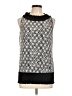 Essentials by Milano Black White Sleeveless Blouse Size L - photo 1