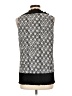 Essentials by Milano Black White Sleeveless Blouse Size L - photo 2