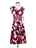Wisp Print Burgundy Casual Dress Size 2 - photo 1