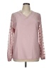 Unbranded 100% Polyester Pink Long Sleeve Blouse Size XL - photo 1