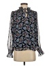 Ann Taylor LOFT 100% Polyester Blue Long Sleeve Blouse Size XS - photo 1