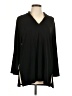 Caroline Rose Black Long Sleeve Polo Size L - photo 1