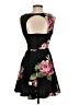 B. Smart 100% Polyester Floral Black Cocktail Dress Size 1 - photo 2