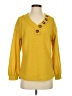 BTFBM Solid Yellow Long Sleeve Henley Size S - photo 1