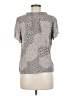 MOD Lusive 100% Rayon Animal Print Silver Short Sleeve Top Size M - photo 2