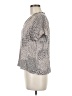 MOD Lusive 100% Rayon Animal Print Silver Short Sleeve Top Size M - photo 5