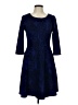 Taylor Animal Print Blue Cocktail Dress Size 6 - photo 1