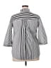 Unbranded Stripes Gray 3/4 Sleeve Button-Down Shirt Size 2X - photo 2