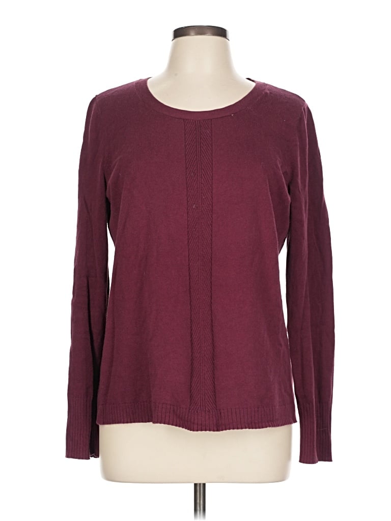 Pre-owned Talbots Pullover Sweater In Burgundy