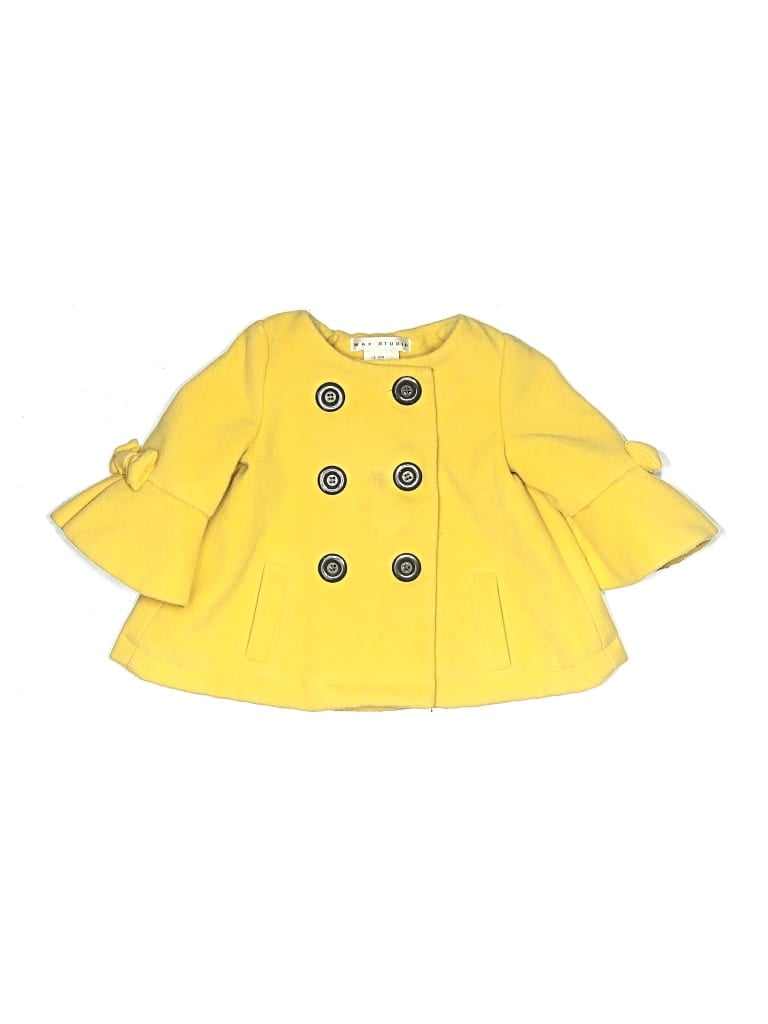 Pre-owned Max Studio Kids' Coat In Yellow