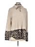 Bibi Animal Print Tan Pullover Sweater Size L - photo 1