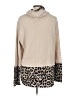 Bibi Animal Print Tan Pullover Sweater Size L - photo 2