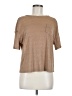 Shein Metallic Tan Short Sleeve T-Shirt Size 4 - photo 1