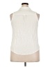 Torrid 100% Rayon Ivory Sleeveless Button-Down Shirt Size 2X Plus (2) - photo 2