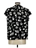 Investments 100% Polyester Black Short Sleeve Blouse Size M - photo 2