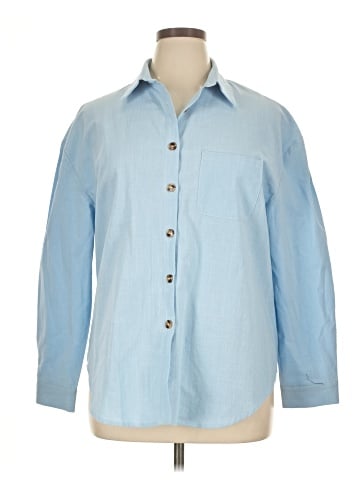 HOTOUCH 3/4 Sleeve Button-Down Shirt (view 1)