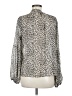 Reset by Jane 100% Polyester Animal Print Silver Long Sleeve Blouse Size M - photo 2