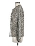 Reset by Jane 100% Polyester Animal Print Silver Long Sleeve Blouse Size M - photo 5