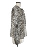 Reset by Jane 100% Polyester Animal Print Silver Long Sleeve Blouse Size M - photo 4