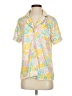 Katydid Collection Floral Yellow Short Sleeve Blouse Size S - photo 1
