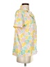 Katydid Collection Floral Yellow Short Sleeve Blouse Size S - photo 4