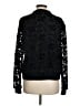 DKNY 100% Polyester Animal Print Black Track Jacket Size M (estimated) - photo 2