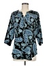 Croft & Barrow 100% Polyester Paisley Blue 3/4 Sleeve Blouse Size M - photo 1