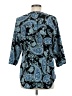 Croft & Barrow 100% Polyester Paisley Blue 3/4 Sleeve Blouse Size M - photo 2