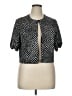 Perceptions Black Short Sleeve Blouse Size XL - photo 1