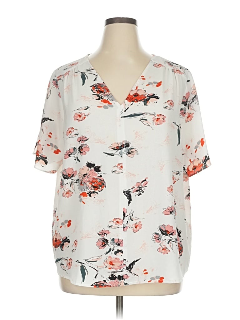 Pre-owned Fun2fun Short Sleeve Henley Shirt In White