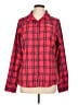 Columbia 100% Polyester Plaid Red Long Sleeve Blouse Size L - photo 1